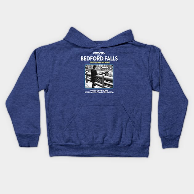 Bedford Falls 80s Game Kids Hoodie by PopCultureShirts